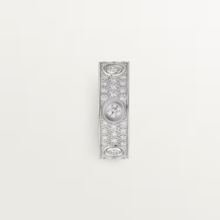 LOVE RING, DIAMOND-PAVED